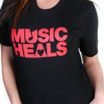 Music Heals Logo - Crew - Red on Black